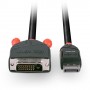 Lindy 41492 cavo e adattatore video 3 m DVI-D DisplayPort Nero (41492)