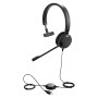 Jabra Evolve 20SE UC Mono Auricolare Cablato A Padiglione Ufficio USB tipo A Nero (4993-829-409)