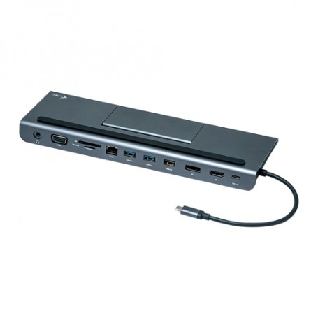 i-tec Metal USB-C Low Profile 4K Triple Display Docking Station + Power Delivery 85 W (C31FLATDOCKPDPLUS)