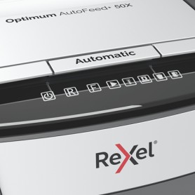 Rexel Optimum AutoFeed+ 50X distruggi documenti Triturazione incrociata 55 dB 22 cm Nero, Grigio (2020050XEU)