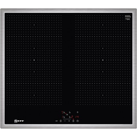 Neff M56BR60N0 Piano cottura a induzione N50, vetroceramica, larghezza 60cm, comandato dal fornello, Power Boo (M56BR60N0_PROMO)