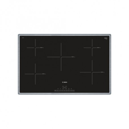 Bosch Serie 6 PIV845FB1E piano cottura Nero, Acciaio inossidabile Da incasso Piano cottura a induzione 5 Forn (PIV845FB1E_PROMO)