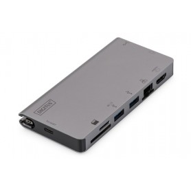 Digitus DA-70877 replicatore di porte e docking station per notebook Cablato USB 3.2 Gen 1 (3.1 Gen 1) Type-C Grigio (DA-70877)