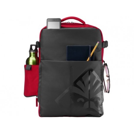HP 4YJ80AA borsa per notebook 43,9 cm (17.3") Zaino Nero, Rosso (4YJ80AA#ABB)