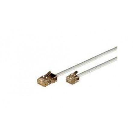 Alcasa RJ-11 - RJ-45 3m cavo di rete Bianco (TZM-3W)