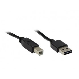 Alcasa USB 2.0 A/B, 1.8m cavo USB 1,8 m USB A USB B Nero (2510-EU02)