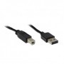 Alcasa USB 2.0 A/B, 1.8m cavo USB 1,8 m USB A USB B Nero (2510-EU02)