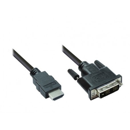 Alcasa 4510-DD2 cavo e adattatore video 2 m HDMI DVI-D Nero (4510-DD2)