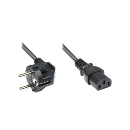 Alcasa 1500-05 cavo di alimentazione Nero 0,5 m Spina di alimentazione di tipo F Accoppiatore C13 (1500-05)