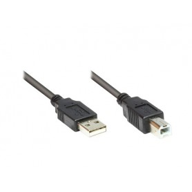 Alcasa 2510-5OFS cavo USB 5 m USB 2.0 USB A USB B Nero (2510-5OFS)