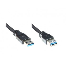 Alcasa 2711-S03 cavo USB 3 m USB 3.2 Gen 1 (3.1 Gen 1) USB A Nero (2711-S03)