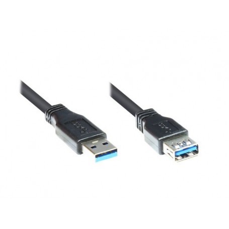 Alcasa 2711-S03 cavo USB 3 m USB 3.2 Gen 1 (3.1 Gen 1) USB A Nero (2711-S03)