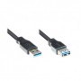 Alcasa 2711-S03 cavo USB 3 m USB 3.2 Gen 1 (3.1 Gen 1) USB A Nero (2711-S03)
