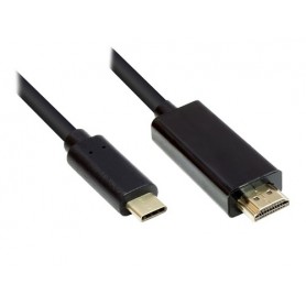 Alcasa GC-M0102 cavo e adattatore video 3 m HDMI tipo A (Standard) USB tipo-C Nero (GC-M0102)