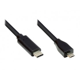 Alcasa GC-M0122 cavo USB 1 m USB 2.0 USB C Micro-USB B Nero (GC-M0122)