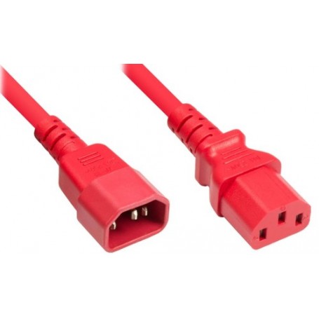Alcasa 1600-R015 cavo di alimentazione Rosso 1,5 m Accoppiatore C13 Accoppiatore C14 (1600-R015)