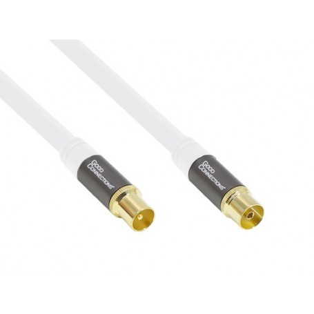 Alcasa GC-M2041 cavo coassiale RG-6/U 1 m IEC/Koax Bianco (GC-M2041)