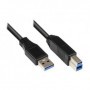 Alcasa 2710-S002 cavo USB 0,2 m USB 3.2 Gen 1 (3.1 Gen 1) USB A USB B Nero (2710-S002)