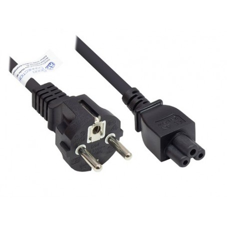 Alcasa P0005-S018 cavo di alimentazione Nero 1,8 m Spina di alimentazione di tipo E+F Accoppiatore C5 (P0005-S018)