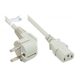 Alcasa P0130-GR030 cavo di alimentazione Bianco 3 m Spina di alimentazione di tipo E+F Accoppiatore C13 (P0130-GR030)