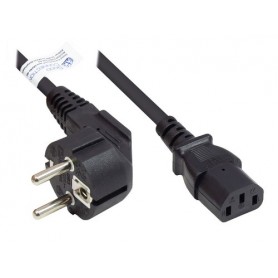 Alcasa P0130-S005 cavo di alimentazione Nero 0,5 m CEE7/7 IEC C13 (P0130-S005)
