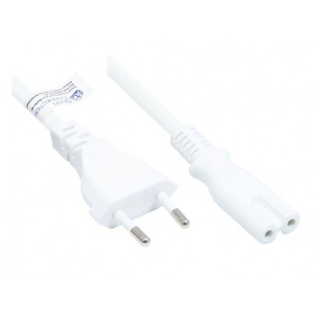 Alcasa P0370-W005 cavo di alimentazione Bianco 0,5 m Spina di alimentazione di tipo C Accoppiatore C7 (P0370-W005)