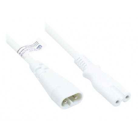 Alcasa P0870-W020 cavo di alimentazione Bianco 2 m Accoppiatore C8 Accoppiatore C7 (P0870-W020)