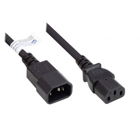 Alcasa P1430-S007 cavo di alimentazione Nero 0,75 m Accoppiatore C14 Accoppiatore C13 (P1430-S007)
