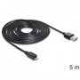 DeLOCK EASY-USB 2.0-A - USB 2.0 micro-B, 5m cavo USB USB A Micro-USB B Nero (83369)