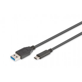 Digitus 1m, USB3.0-C/USB3.0-A cavo USB USB 3.2 Gen 1 (3.1 Gen 1) USB C USB A Nero (DB-300136-010-S)