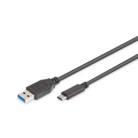 Digitus 1m, USB3.0-C/USB3.0-A cavo USB USB 3.2 Gen 1 (3.1 Gen 1) USB C USB A Nero (DB-300136-010-S)