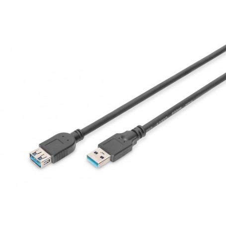Digitus AK-300203-018-S cavo USB 1,8 m USB 3.2 Gen 1 (3.1 Gen 1) USB A Nero (AK-300203-018-S)