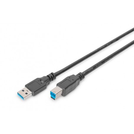 Digitus 1.8m, USB2.0-A/USB2.0-B cavo USB 1,8 m USB 3.2 Gen 1 (3.1 Gen 1) USB A USB B Nero (DB-300115-018-S)