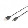 Digitus 1m, USB2.0-A/USB2.0 mini-B cavo USB USB A Mini-USB B Nero (DB-300130-010-S)