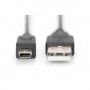 Digitus 1m, USB2.0-A/USB2.0 mini-B cavo USB USB A Mini-USB B Nero (DB-300130-010-S)