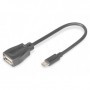 Digitus 0.2m, USB2.0 micro-B/USB2.0-A cavo USB 0,2 m Micro-USB B Nero (DB-300309-002-S)
