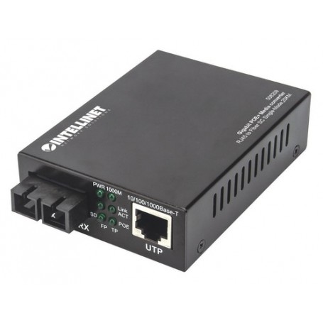 Intellinet 508209 convertitore multimediale di rete 1000 Mbit/s 1310 nm Modalità singola Nero (508209)