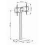 Techly ICA-TR11 Supporto TV a parete 177,8 cm (70") Nero, Argento (ICA-TR11)
