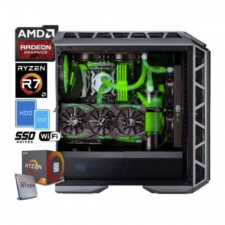 PC Gaming EXTREME RGTX1 AMD RYZEN 7 1700 3GHz/20MB(8CORE)+32GB+(4.25TB)M.2 250 SSD/960EVO+4TB+GTX1070/ (EXTGTX_1700_1070_8G_45T)