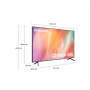 TV SAMSUNG UE43AU7170UXZT  43" Smart TV Crystal UHD 2021 AU7170 Black (UE43AU7170UXZT)