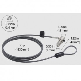 HP CAVO SICUREZZA NANO COMBINAZIONE (63B28AA)