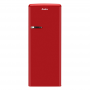 Frigorifero retrò Amica VKSR354150R, larghezza 55cm, 229l, illuminazione LED, 4 ripiani, rosso peperoncino (VKSR354150R)