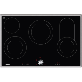 Neff TBT1816N Piano cottura elettrico indipendente, vetro ceramico, larghezza 80 cm, TwistPad, acciaio inossidabile  (T18BT16N0)