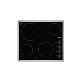 Neff TBK1640N (T16BK40N0) Piano cottura in vetroceramica, larghezza 60 cm, struttura in acciaio inossidabile, nero (TBK1640N)