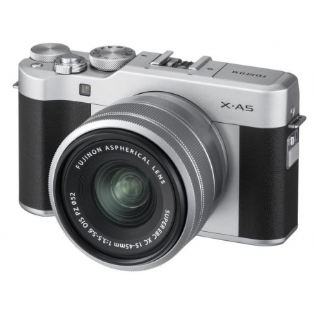 FUJI X-A5 SILVER+XC 15-45/3,5-5,6 OIS PZ Garanzia 4 anni ufficiale Fujifilm Italia (X-A5 15-45)