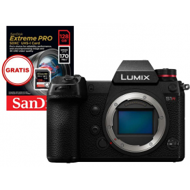 PANASONIC LUMIX S1-R CORPO (ITALIA)+Gratis Sandisk SDXC 128GB UHS-I EXTREME PRO 170MB/S (DV398)