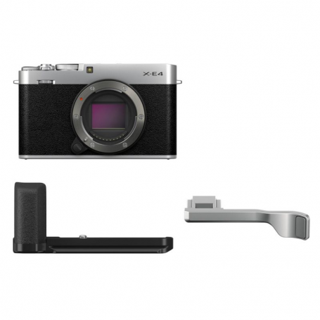 FUJIFILM X-E4 CORPO SILVER - GARANZIA FUJIFILM ITALIA  SILVER MHG METAL HAND GRIP KIT (FU898)
