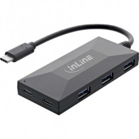 InLine 35398 hub di interfaccia USB 2.0 Type-C 5000 Mbit/s Nero (35398)