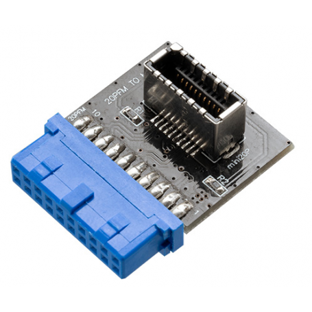 Akasa AK-CBUB51-BK adattatore per inversione del genere dei cavi USB 3.0 19-pin header USB 3.1 A Blu (AK-CBUB51-BK)