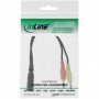 InLine 0.15m, 3.5mm/2x3.5mm cavo audio Nero (99312I)